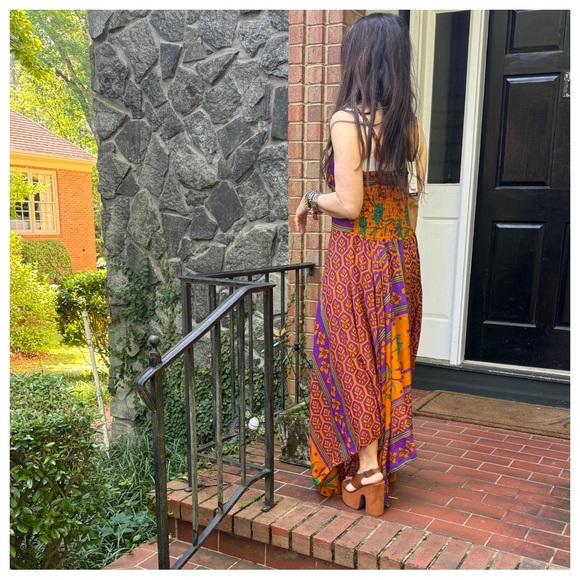 03 Beautiful Silk Blend One of a Kind Sleeveless Maxi Dress - Picture 8 of 8